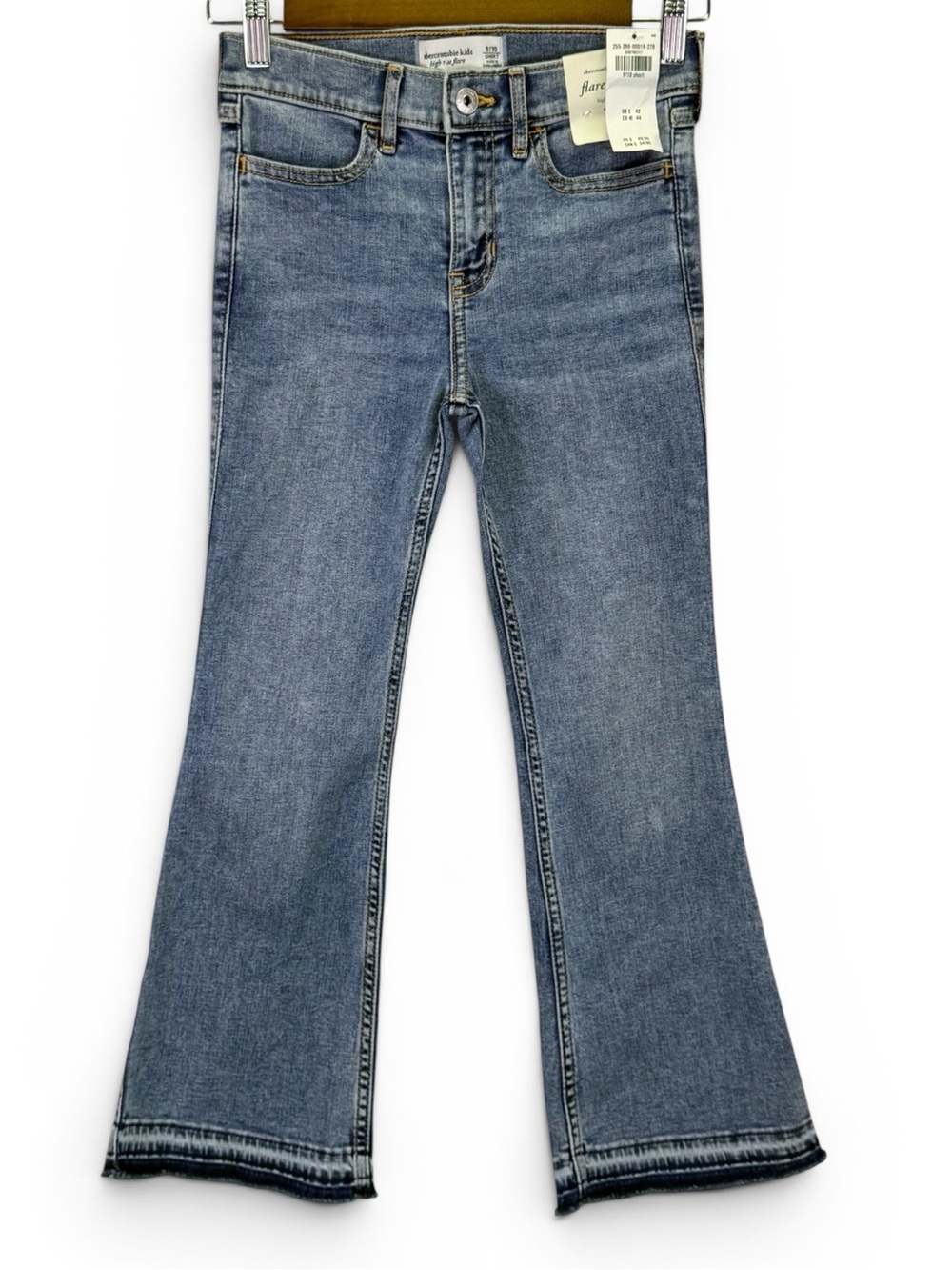Abercrombie Kids High Rise Flare Girls‎ Blue Denim Jeans Size 9/10 Short